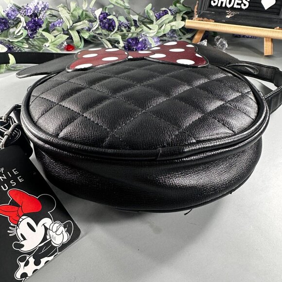 Disney Minnie Mouse Crossbody Purses Mouse Ears Icon Polka Dot Bow Shoulder Bag - Picture 6 of 16